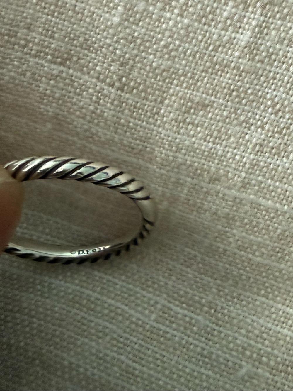David Yurman Petite Pavé Oval Diamond Ring in Sterling Silver - Picture 6 of 6